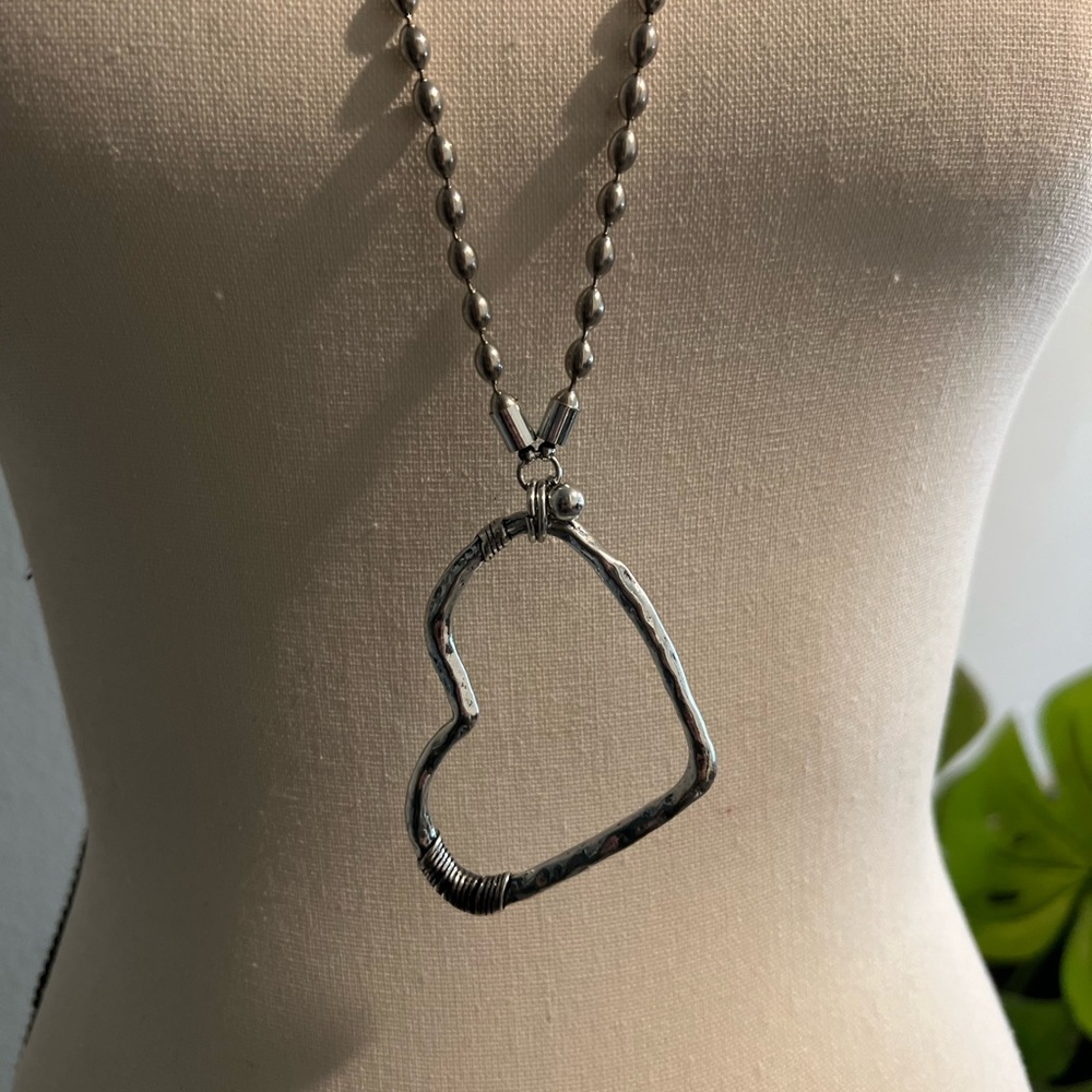 Heart necklace - silver